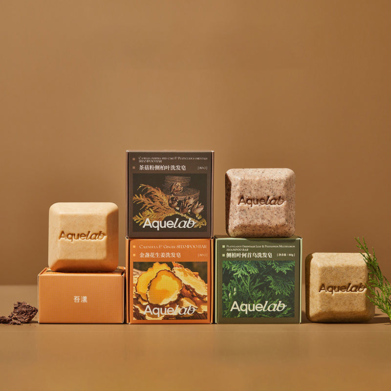 Aquelab Herbal Shampoo Bar Naturally Handcrafted Soap, Free from Chemical Additives