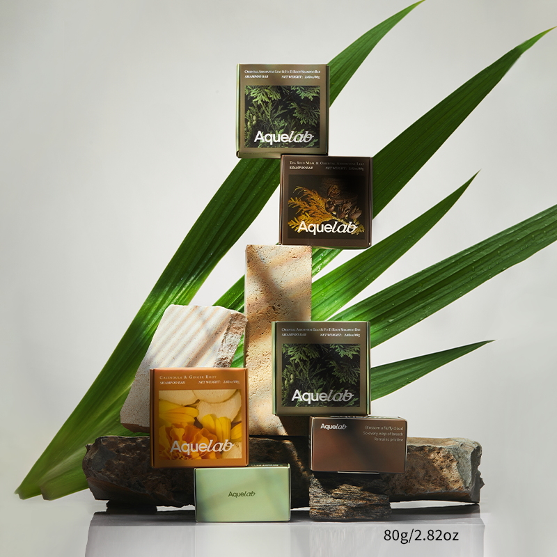 Aquelab Herbal Shampoo Bar Naturally Handcrafted Soap, Free from Chemical Additives