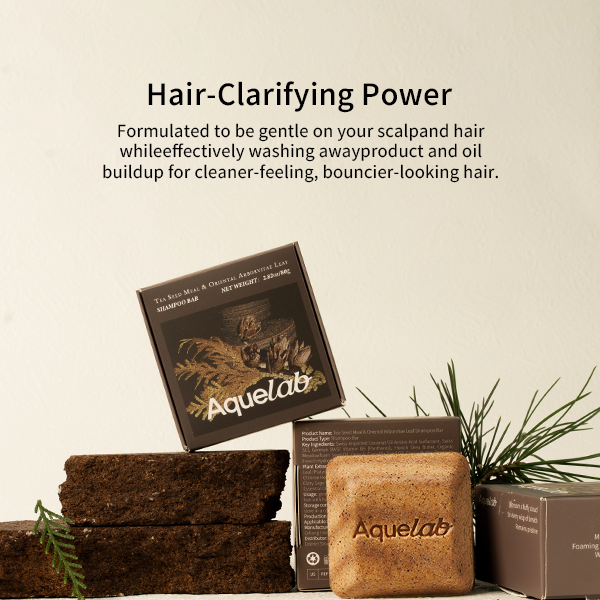 Aquelab Tea Seed Meal & Oriental Arborvitae Leaf Shampoo Bar