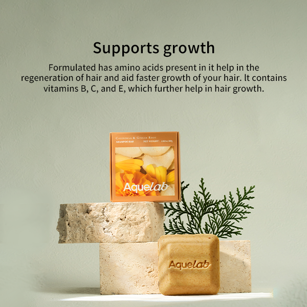 Aquelab Herbal Shampoo Bar Naturally Handcrafted Soap, Free from Chemical Additives