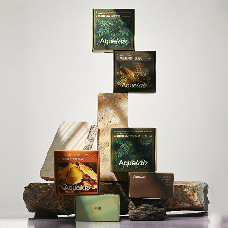 Aquelab Herbal Shampoo Bar Naturally Handcrafted Soap, Free from Chemical Additives