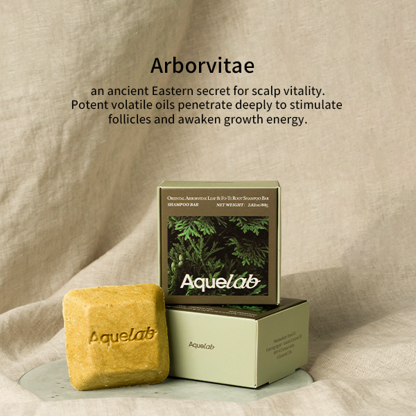 Aquelab Oriental Arborvitae Leaf & Fo Ti Root Shampoo Bar-He Shou Wu Shampoo Bar Nourishing