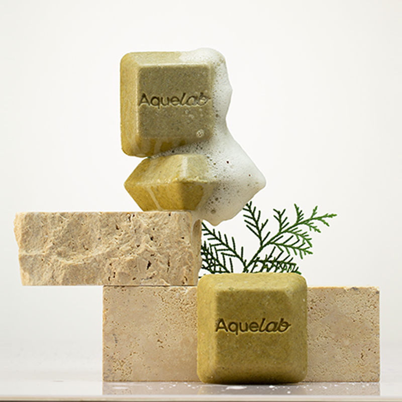 Aquelab Herbal Shampoo Bar Naturally Handcrafted Soap, Free from Chemical Additives